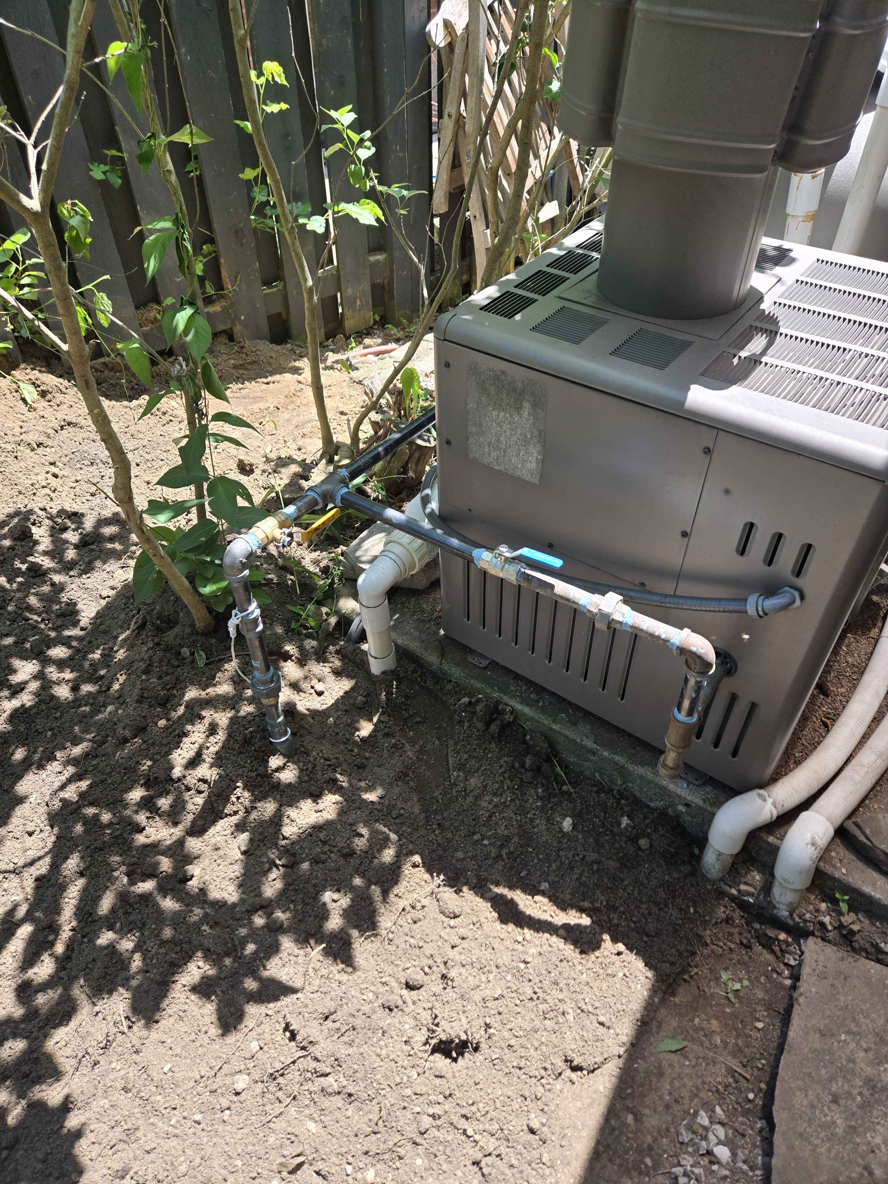 Underground gas line installation